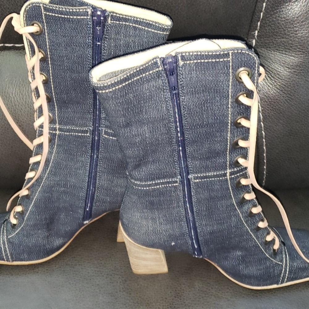 Miu Miu  denim boots